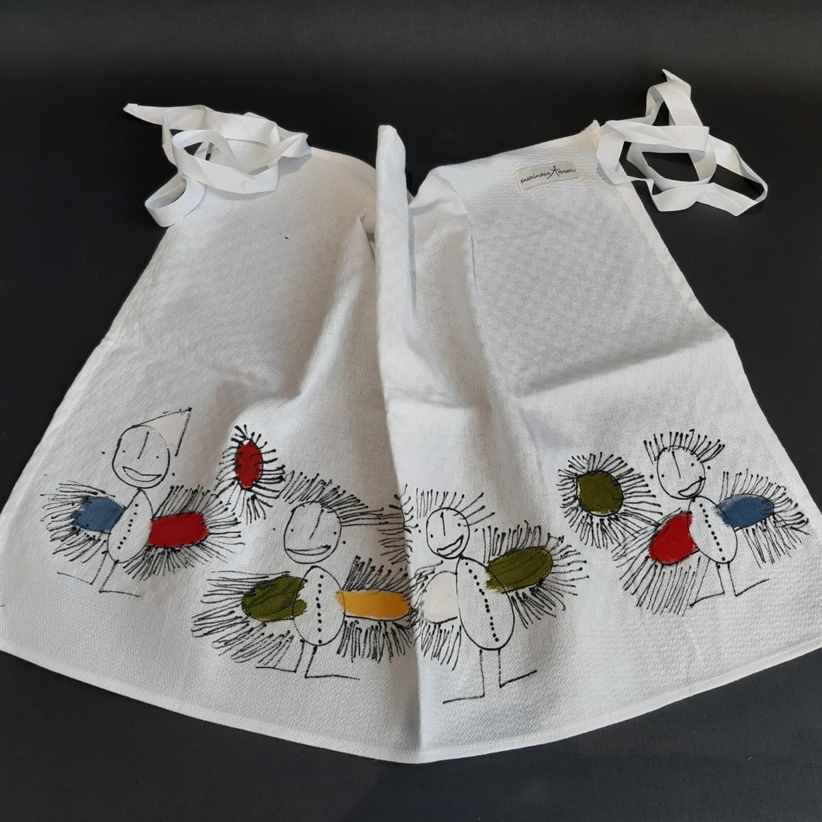 schürze mit Strrichmännchen