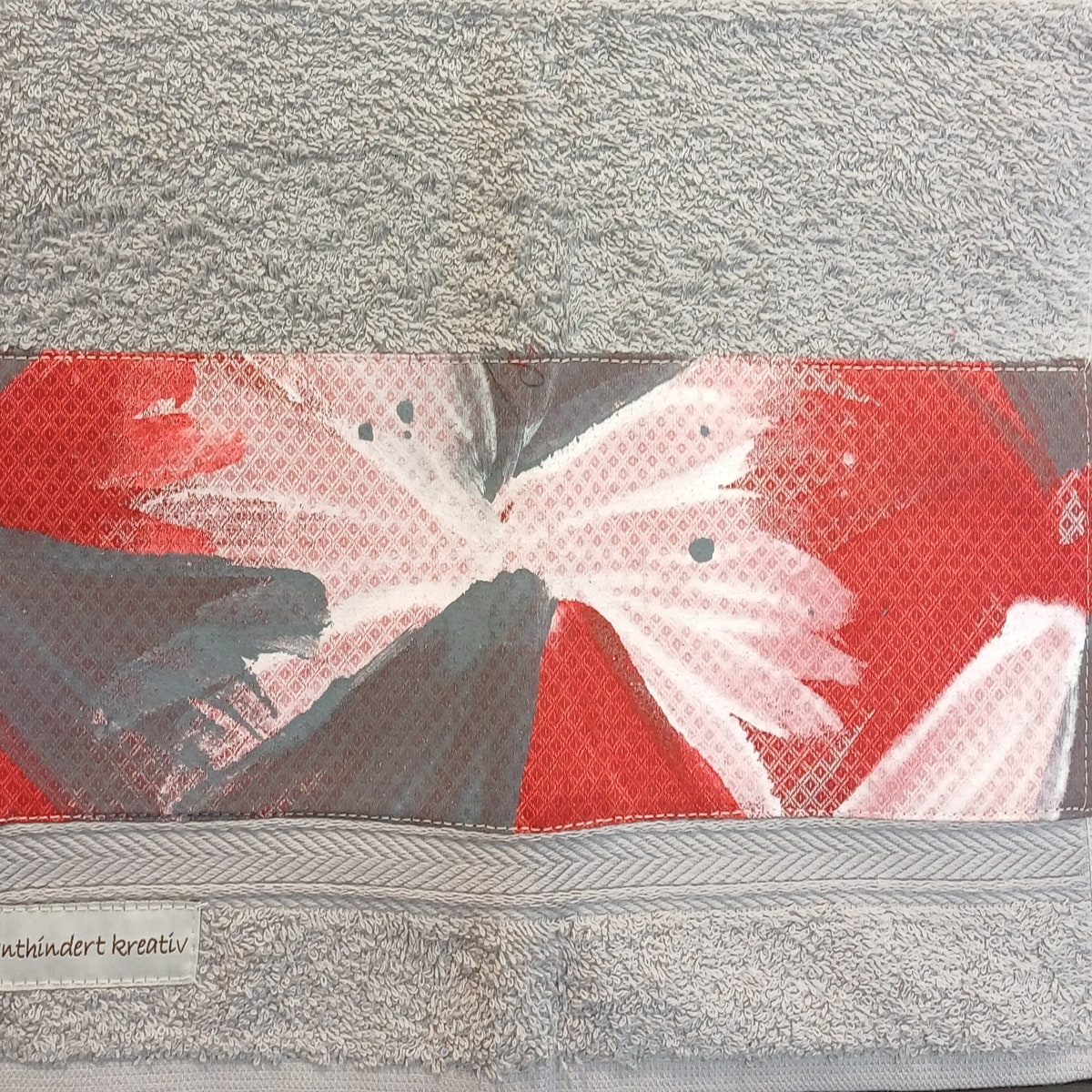 lichtgraues Gästehandtuch Sonnen
