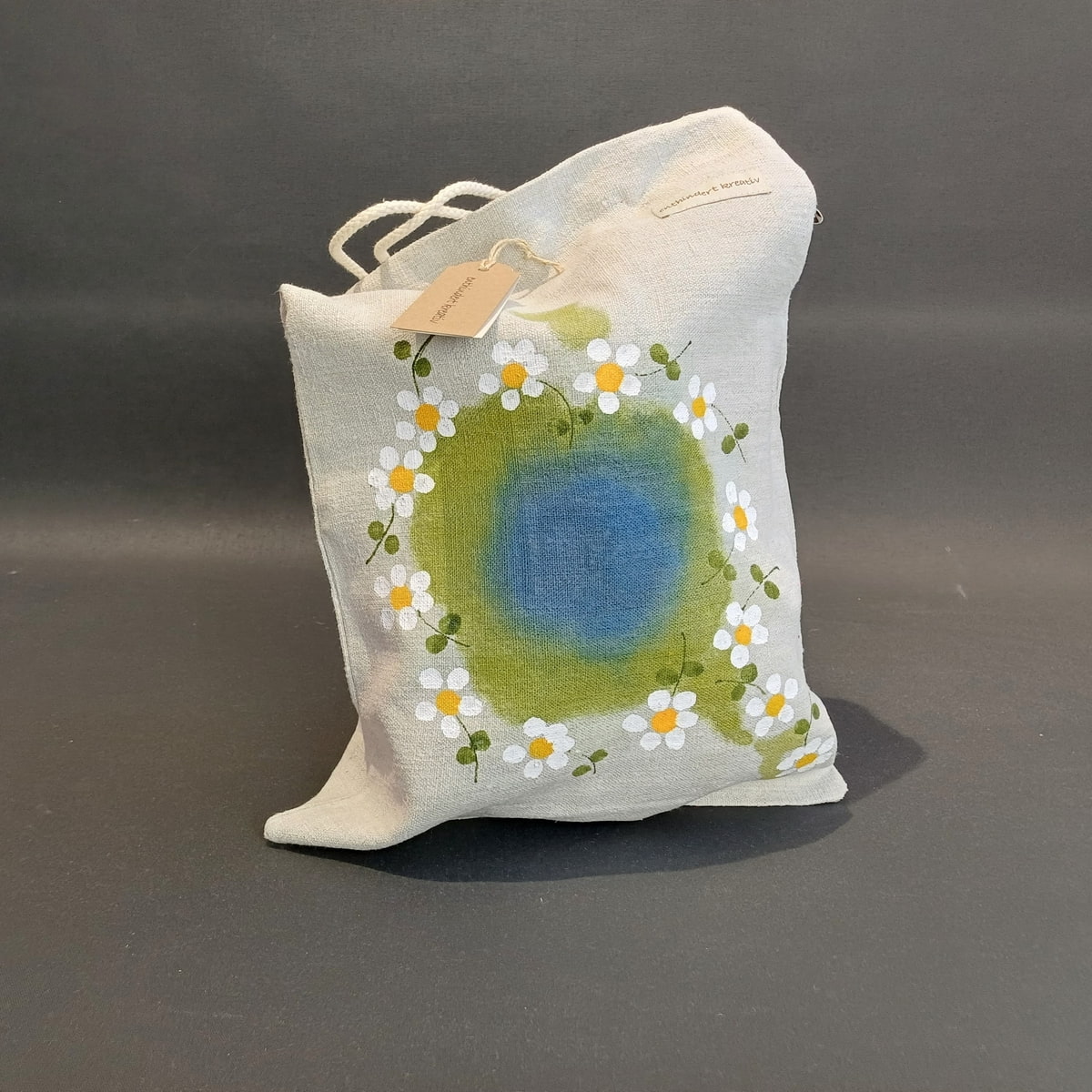 Leinensackerl mit Hänkel - Gänseblumen